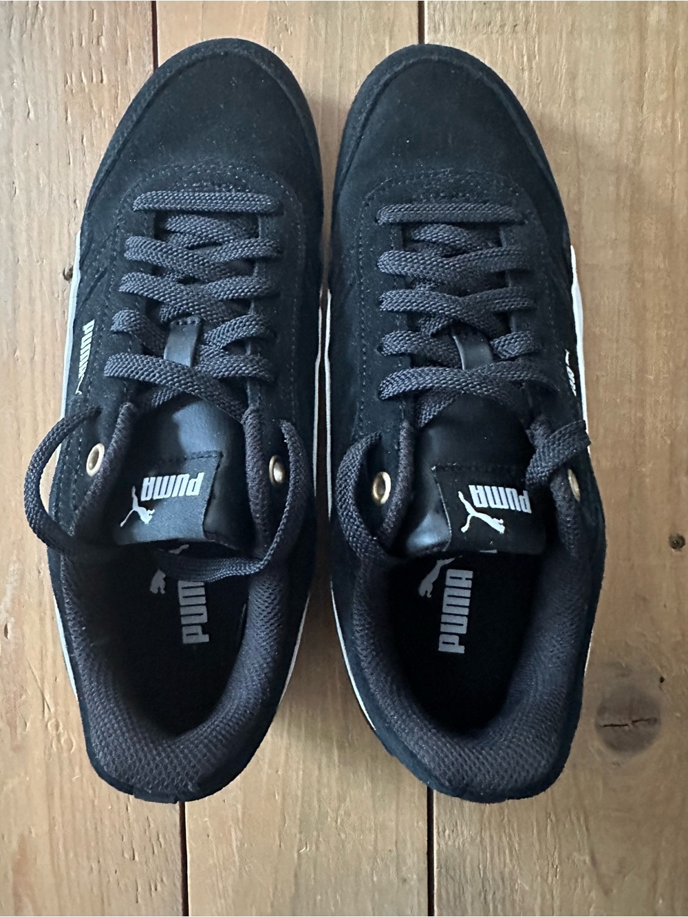 Puma Black Suede Sneakers with White Formstripe and Gum Sole - Picture 3 of 8